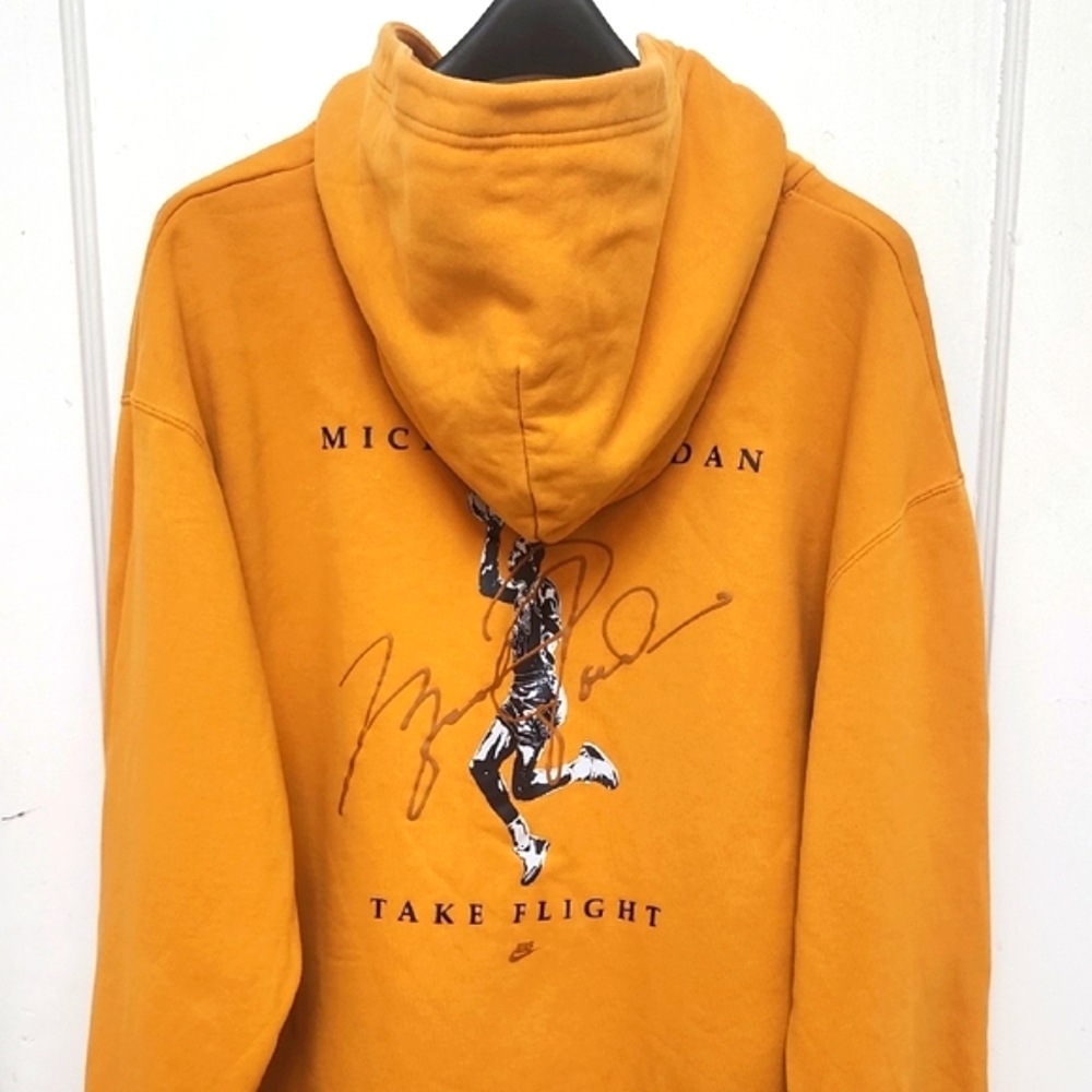 Jordan Yellow Pullover Hoodie with Graphic